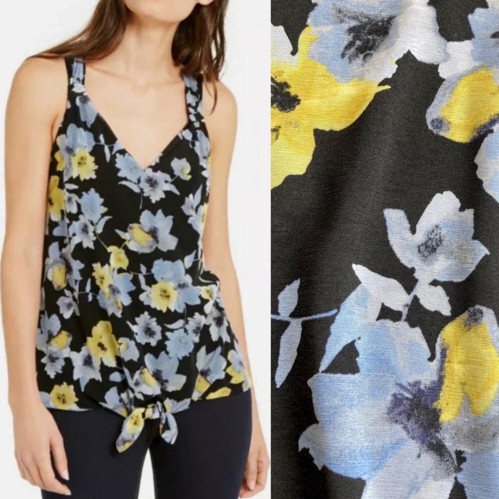 INC Floral Print Sleeveless Top Size XS